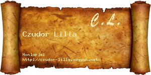 Czudor Lilla névjegykártya