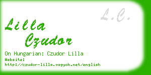 lilla czudor business card